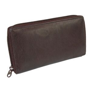 Paul & Taylor Leather Deluxe Zip Around Checkbook Cover Wallet